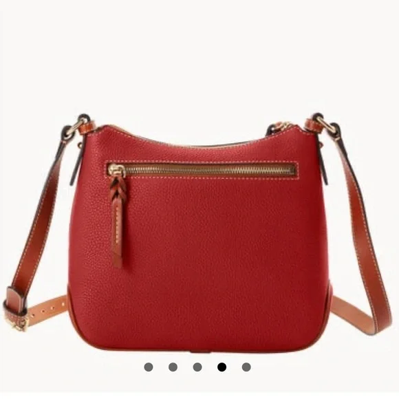 Dooney & Bourke Red Leather Shoulder Bag - Picture 3 of 6